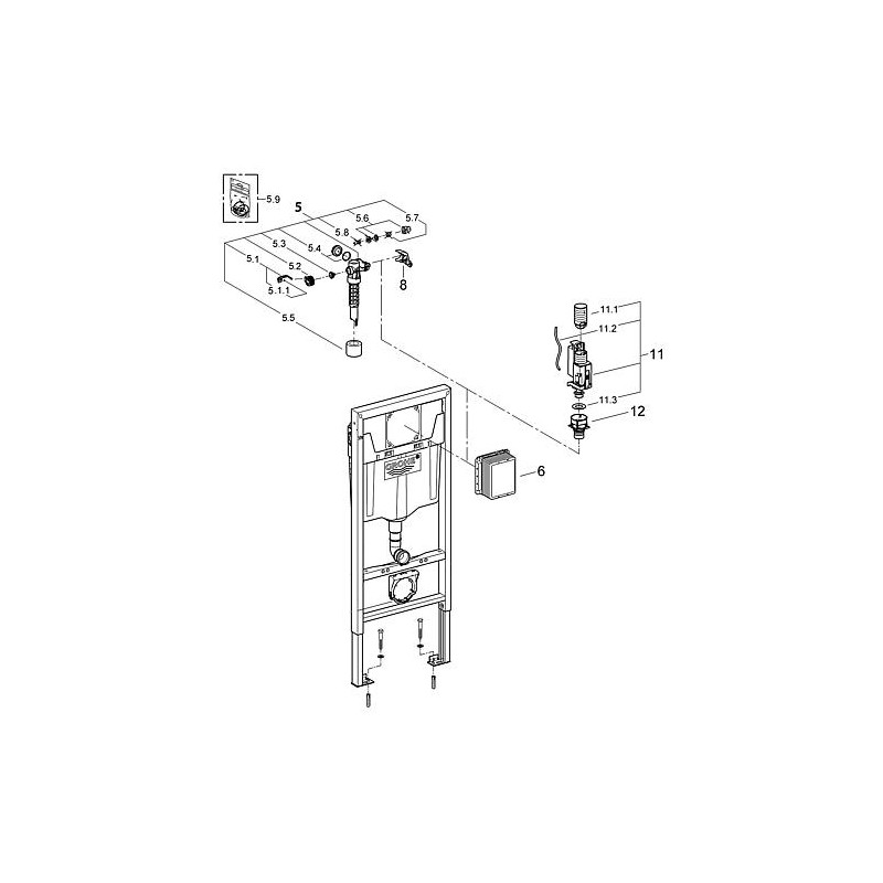 Короб для панели смыва grohe 66791000