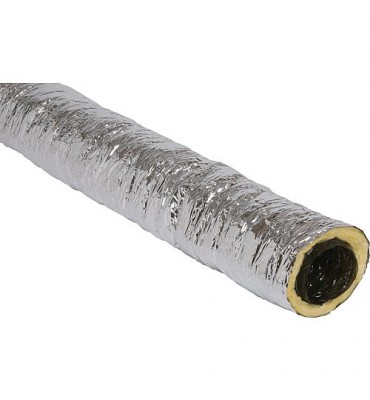 Tube aération flexible, isolé 25 mm épaisseur, en plastique 6m, d- 80 mm