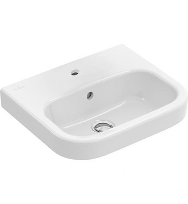 Lave-main V&B Architectura avec trop-plein, 450x380mm, blanc trou robinet central