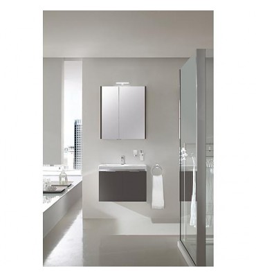 Ensemble salle de bain EOLA anthracite brillant largeur 700 mm