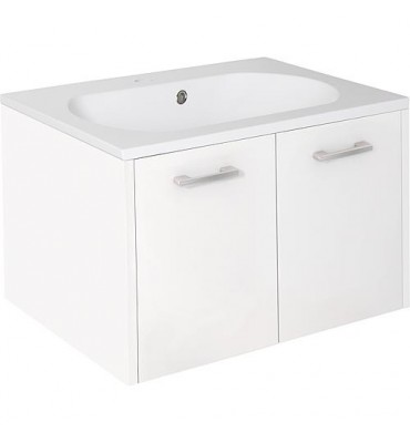 Meuble sous vasque + vasque ENI blanc mat, 2 portes 600x459x500mm